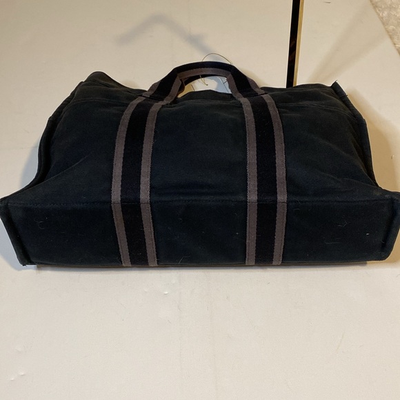 Hermes Black Canvas Fourre Tout Tote - Picture 8 of 10